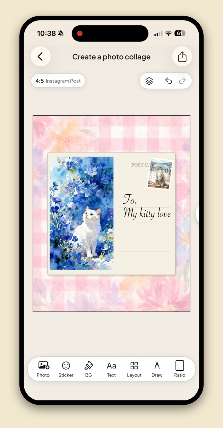 A handwritten-script caption added next to a framed photo in Jodu.